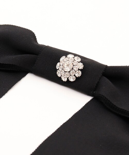 NOLLEY’S（ノーリーズ）の「ビジュー付きリボンブローチ（ブローチ/コサージュ・レディース・ブラック・FREE）」の10枚目の写真