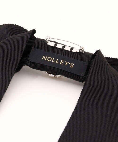 NOLLEY’S（ノーリーズ）の「ビジュー付きリボンブローチ（ブローチ/コサージュ・レディース・ブラック・FREE）」の12枚目の写真