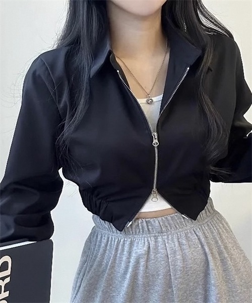 セール】ダブルジップアップブルゾン（ブルゾン）｜FREE STYLISTS