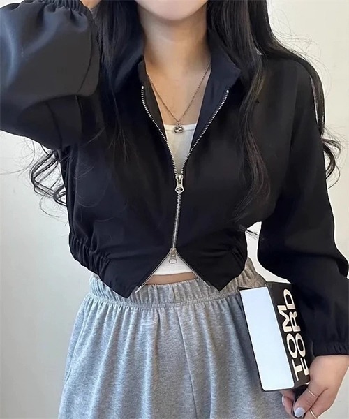 FREE STYLISTS（フリー スタイリスト）の「ダブルジップアップブルゾン（ブルゾン・レディース・ブラック/ホワイト・S/M）」の20枚目の写真