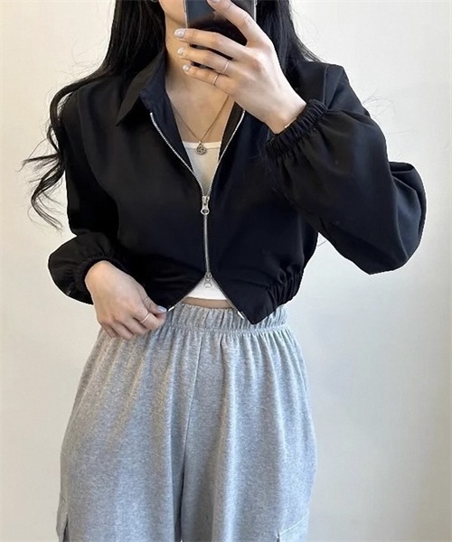 FREE STYLISTS（フリー スタイリスト）の「ダブルジップアップブルゾン（ブルゾン・レディース・ブラック/ホワイト・S/M）」の15枚目の写真