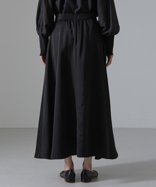 セール】ヴィンテージサテンフレアロングスカート(セットアップ可