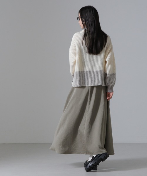 セール】ヴィンテージサテンフレアロングスカート(セットアップ可