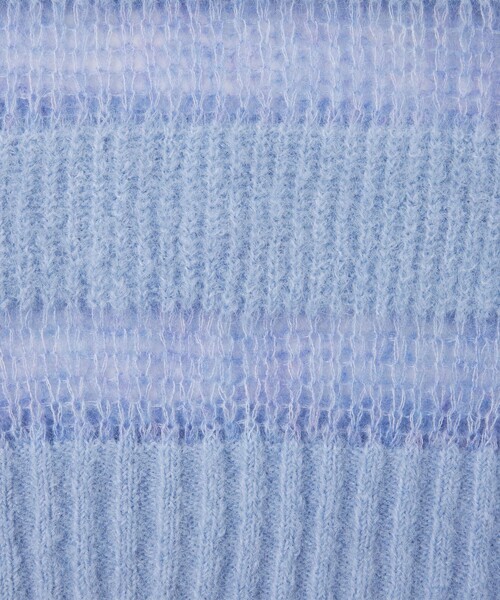 【セール】＜EMMEL REFINES＞EM ハリヌキアゼ ボーダー ニットプルオーバー（ニット/セーター）｜EMMEL REFINES（エメルリファインズ）