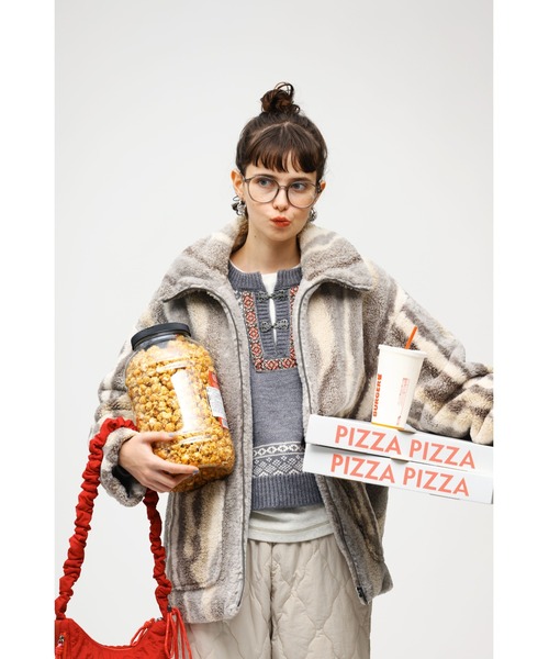 niko and...（ニコアンド）の「オリジナルBIGウェリントン伊達メガネ＆サングラス（メガネ・レディース・ライトグレー/ブルー/ブラック・FREE）」の22枚目の写真