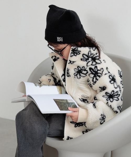 10C REPIPI(ジューシーレピピ)の「【10C REPIPI】スタンドカラーボアブルゾン(ブルゾン・キッズ・ブルー系その他/ホワイト系その他/グレー系その他・130cm/120cm/110cm)」の2枚目の写真