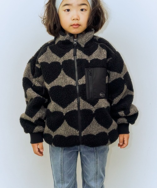 10C REPIPI(ジューシーレピピ)の「【10C REPIPI】スタンドカラーボアブルゾン(ブルゾン・キッズ・ブルー系その他/ホワイト系その他/グレー系その他・130cm/120cm/110cm)」の3枚目の写真