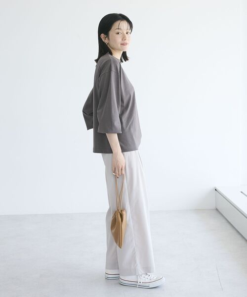 CRAFT STANDARD BOUTIQUE(クラフトスタンダードブティック)の「モックネックリングドット長袖プルオーバー(Tシャツ/カットソー・レディース・ブラック/チャコールグレー/オレンジ/ホワイト・FREE)」の13枚目の写真