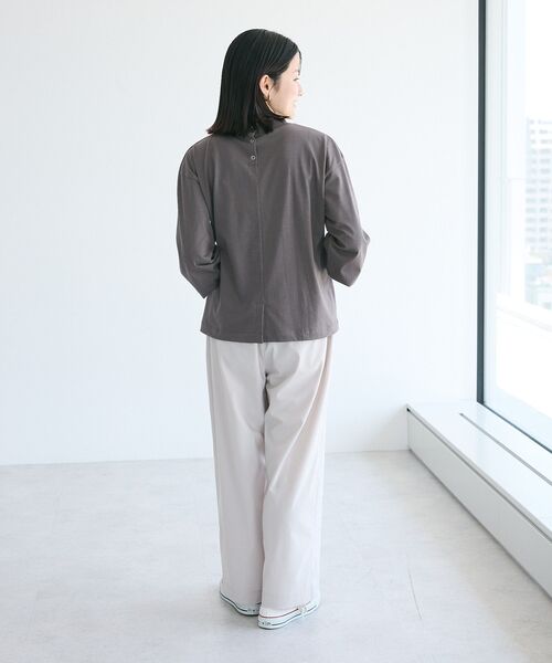 CRAFT STANDARD BOUTIQUE(クラフトスタンダードブティック)の「モックネックリングドット長袖プルオーバー(Tシャツ/カットソー・レディース・ブラック/チャコールグレー/オレンジ/ホワイト・FREE)」の14枚目の写真