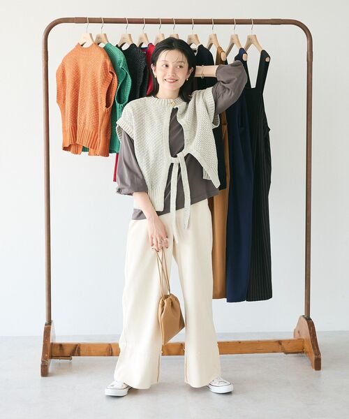 CRAFT STANDARD BOUTIQUE(クラフトスタンダードブティック)の「モックネックリングドット長袖プルオーバー(Tシャツ/カットソー・レディース・ブラック/チャコールグレー/オレンジ/ホワイト・FREE)」の15枚目の写真