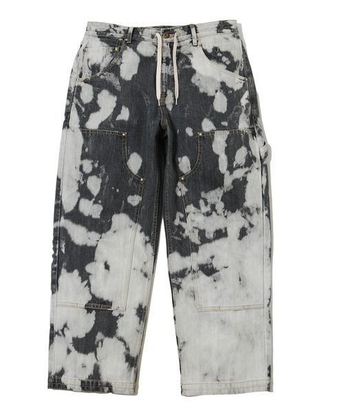 COMMON EDUCATION（コモンエデュケーション）の「BLEACHED DENIM DOUBLE KNEE/ ブリーチド デニム ダブルニー（デニムパンツ・メンズ・ブラック系その他・SMALL/MEDIUM/LARGE/X-LARGE）」の5枚目の写真