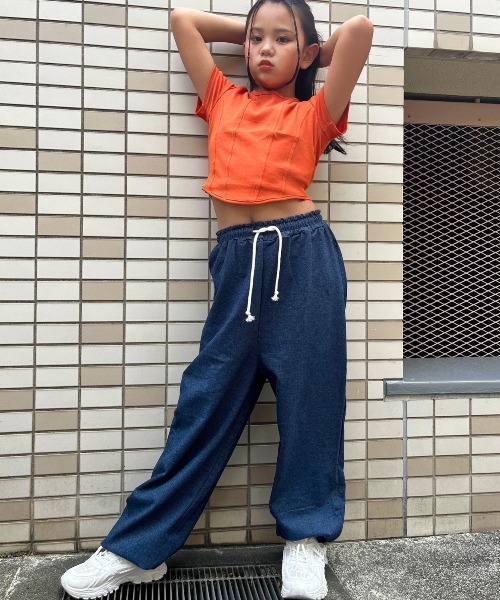 RandS/R（ランズアール）の「デニム風ルーズシルエットパンツ