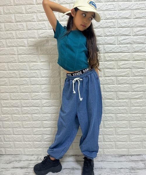 M556 150センチ　エイプ　デニム風　スウェットパンツ デニム風ルーズシルエットパンツ（スウェットパンツ）｜RandS/R