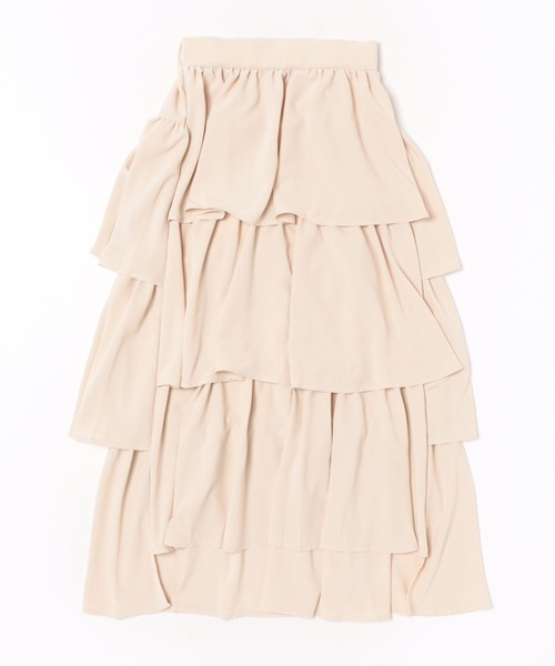 merrylatte(メリーラテ)の「イレヘムティアードスカート(スカート・レディース・ホワイト/ベージュ・FREE)」の16枚目の写真