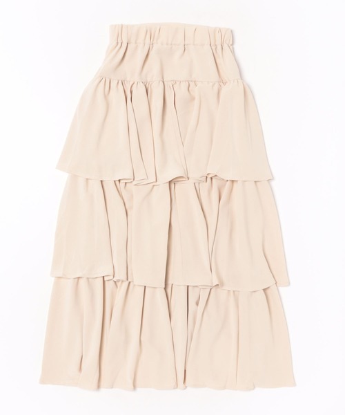 merrylatte(メリーラテ)の「イレヘムティアードスカート(スカート・レディース・ホワイト/ベージュ・FREE)」の17枚目の写真