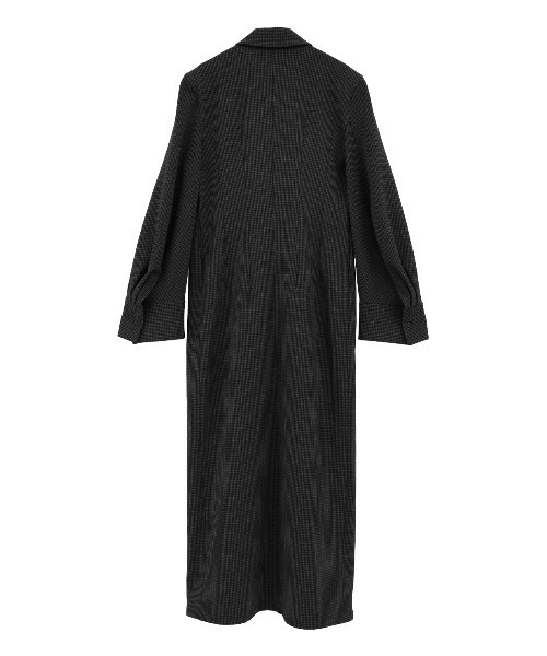 CLANE(クラネ)の「POWER SHOULDER CHECK SHIRT ONEPIECE(ワンピース・レディース・ベージュ/グレー・1/2)」の10枚目の写真