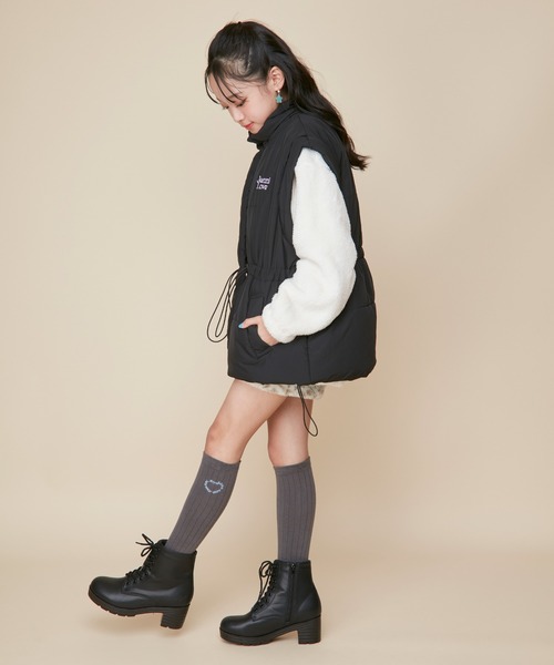 JENNI love（ジェニィラブ）の「【フード/袖取り外し可能・はっ水加工】2wayそで取外し中綿ミドル丈コート（その他アウター・キッズ・グレー/ブラック・130cm/140cm/150cm/160cm）」の21枚目の写真