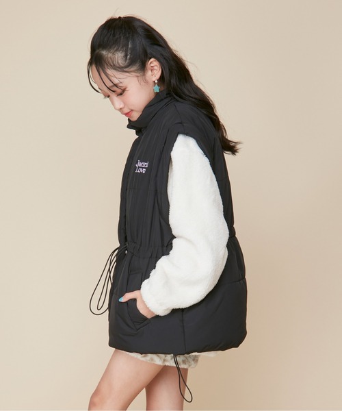 JENNI love（ジェニィラブ）の「【フード/袖取り外し可能・はっ水加工】2wayそで取外し中綿ミドル丈コート（その他アウター・キッズ・グレー/ブラック・130cm/140cm/150cm/160cm）」の10枚目の写真