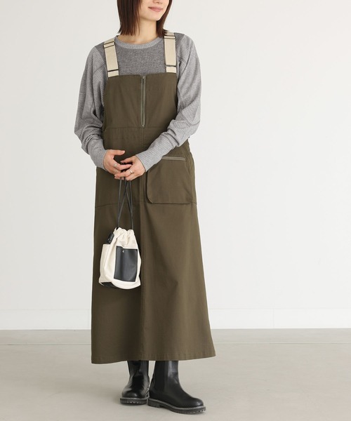 n'OrLABEL(ノアールレーベル)の「配色切替リブカットソー(Tシャツ/カットソー・レディース・ブラック/カーキ/杢グレー・2/1)」の15枚目の写真
