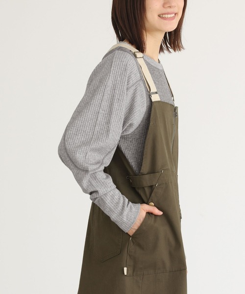 n'OrLABEL(ノアールレーベル)の「配色切替リブカットソー(Tシャツ/カットソー・レディース・ブラック/カーキ/杢グレー・2/1)」の14枚目の写真