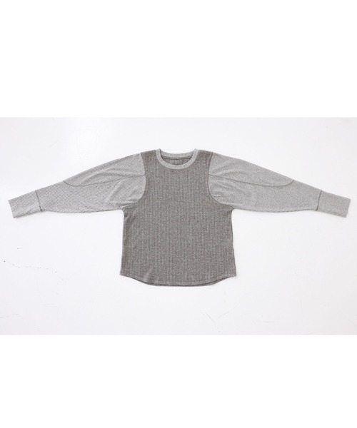 n'OrLABEL(ノアールレーベル)の「配色切替リブカットソー(Tシャツ/カットソー・レディース・ブラック/カーキ/杢グレー・2/1)」の8枚目の写真
