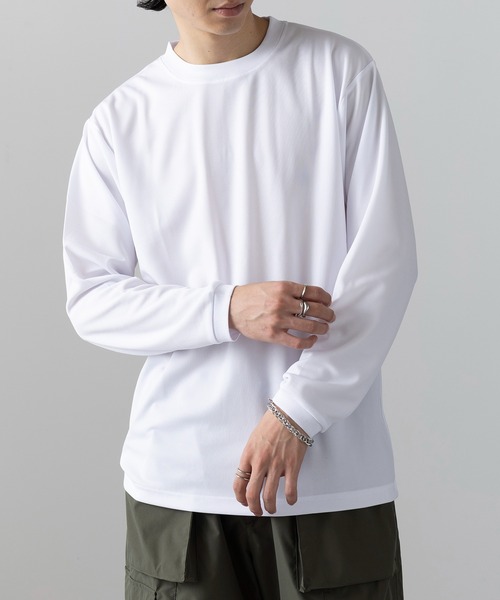 wundou(ウンドウ)の「【wundou】ドライライト長袖Tシャツ P350(Tシャツ/カットソー・メンズ・ブラック/ネイビー/ホワイト・M/L/XL/XXL)」の2枚目の写真