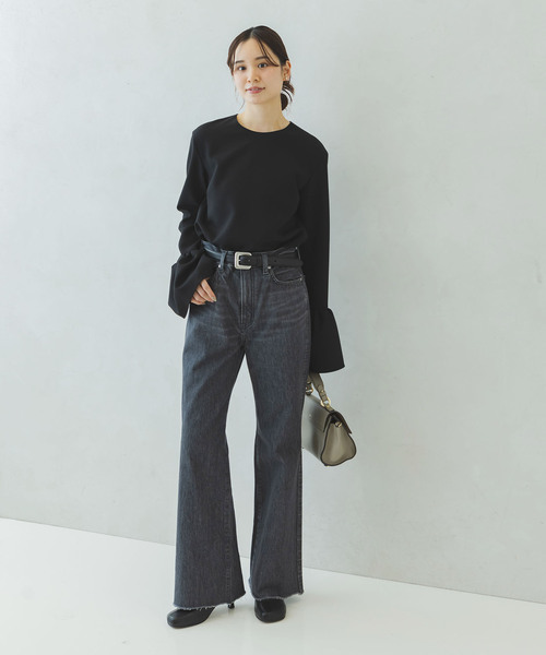 Noble（ノーブル）の「ランプシェードカフスブラウス（シャツ/ブラウス・レディース・ホワイト系その他/ブラック・FREE）」の4枚目の写真