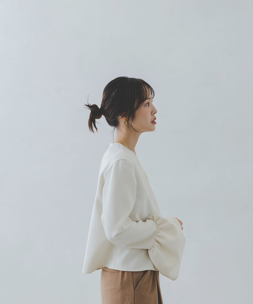 Noble（ノーブル）の「ランプシェードカフスブラウス（シャツ/ブラウス・レディース・ホワイト系その他/ブラック・FREE）」の7枚目の写真