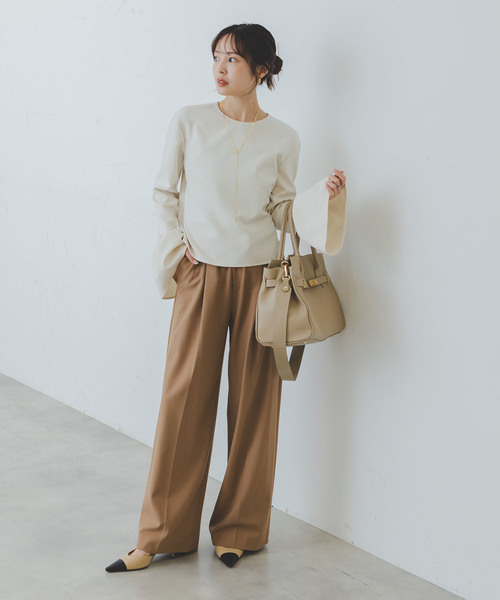 Noble（ノーブル）の「ランプシェードカフスブラウス（シャツ/ブラウス・レディース・ホワイト系その他/ブラック・FREE）」の8枚目の写真