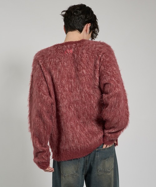 kutir(クティール)の「MOHAIR BLEND DESIGN KNIT/モヘアブレンドデザインニット(ニット/セーター・メンズ・ブルー/ブラック/アイボリー/ライトグレー/ボルドー・SMALL/MEDIUM/LARGE)」の10枚目の写真