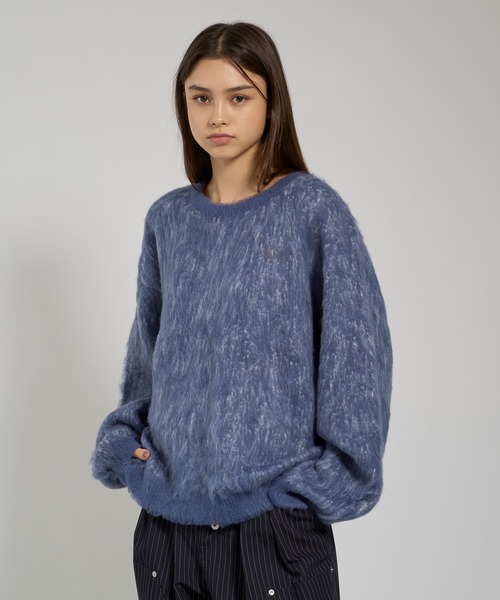 kutir(クティール)の「MOHAIR BLEND DESIGN KNIT/モヘアブレンドデザインニット(ニット/セーター・メンズ・ブルー/ブラック/アイボリー/ライトグレー/ボルドー・SMALL/MEDIUM/LARGE)」の20枚目の写真