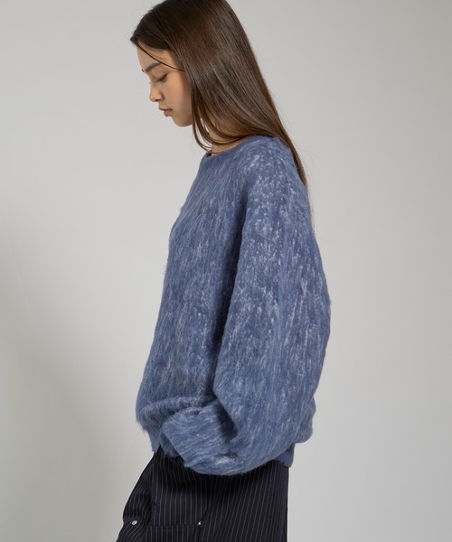 kutir(クティール)の「MOHAIR BLEND DESIGN KNIT/モヘアブレンドデザインニット(ニット/セーター・メンズ・ブルー/ブラック/アイボリー/ライトグレー/ボルドー・SMALL/MEDIUM/LARGE)」の21枚目の写真