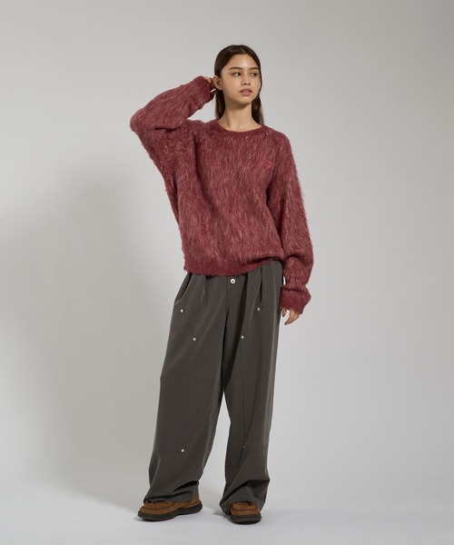 MOHAIR BLEND DESIGN KNIT/モヘアブレンドデザインニット