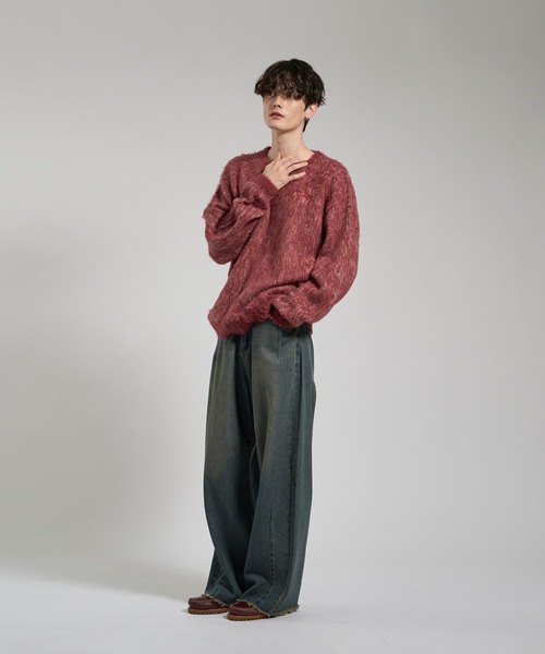 MOHAIR BLEND DESIGN KNIT/モヘアブレンドデザインニット（ニット