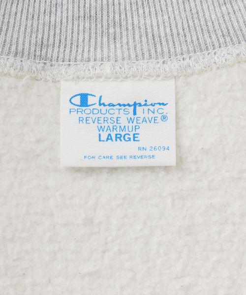 Champion(チャンピオン)の「CHAMPION / チャンピオン 別注 R/W 刺繍スプラッシュ スウェット(スウェット・メンズ・グレー/ブラック/アイボリー・MEDIUM/LARGE/X-LARGE)」の12枚目の写真