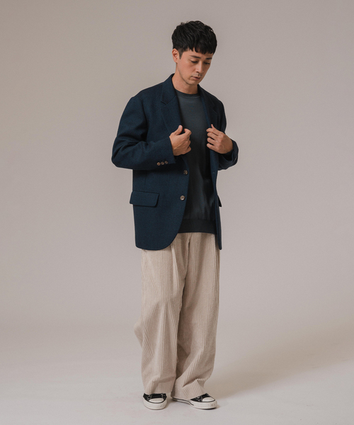 EDIFICE（エディフィス）の「LA BOUCLE (ラブークル) THICK CORDUROY WIDE パンツ（その他パンツ・メンズ・アイボリー/グリーン/ネイビー・2/3）」の6枚目の写真