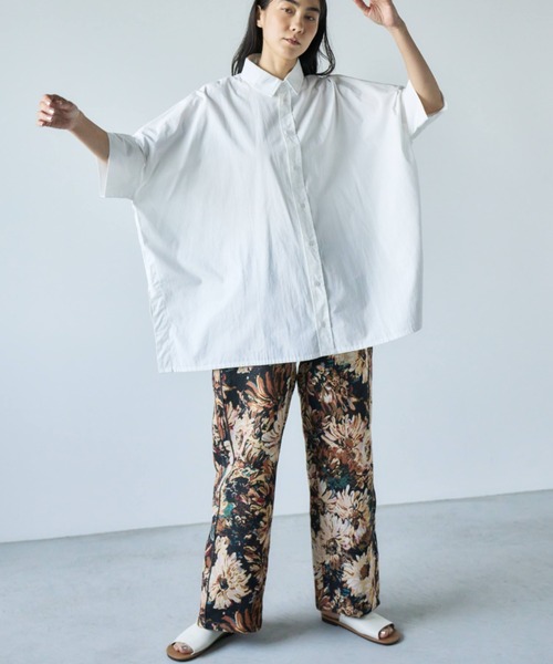 Libra Cue(リブラ キュー)の「フラワージャガードパンツ(その他パンツ・レディース・ブラック/ブラウン・FREE)」の10枚目の写真