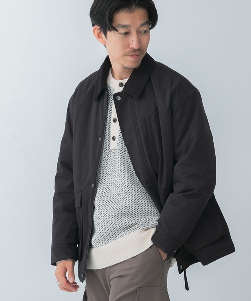 ITEMS URBANRESEARCH(アイテムズ アーバンリサーチ)の「襟コーデュロイ 中綿ハンティングJACKET(その他アウター・メンズ・チャコールグレー/カーキ/ブラック・MEDIUM/LARGE)」の9枚目の写真