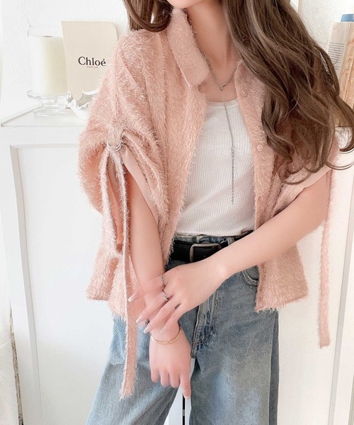 セール】トレンド感&エレガンス。ふんわりシアーフェザーロールアップ