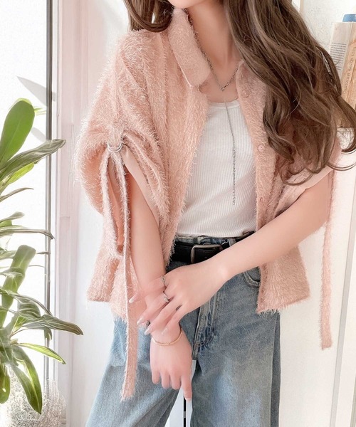 セール】トレンド感&エレガンス。ふんわりシアーフェザーロールアップ