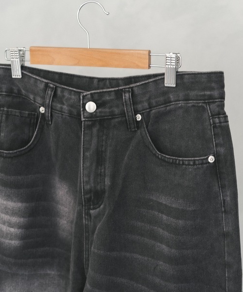 Shoowtime（ショウタイム）の「Vintage wash wide flare denim pants / ビンテージウォッシュワイドフレアデニムパンツ（デニムパンツ・メンズ・ブラック系/ブルー系/ネイビー系・X-LARGE/LARGE/MEDIUM）」の18枚目の写真