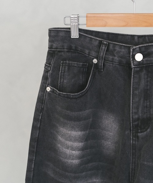 Shoowtime（ショウタイム）の「Vintage wash wide flare denim pants / ビンテージウォッシュワイドフレアデニムパンツ（デニムパンツ・メンズ・ブラック系/ブルー系/ネイビー系・X-LARGE/LARGE/MEDIUM）」の19枚目の写真