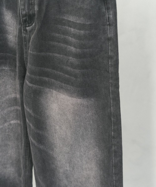 Shoowtime（ショウタイム）の「Vintage wash wide flare denim pants / ビンテージウォッシュワイドフレアデニムパンツ（デニムパンツ・メンズ・ブラック系/ブルー系/ネイビー系・X-LARGE/LARGE/MEDIUM）」の20枚目の写真