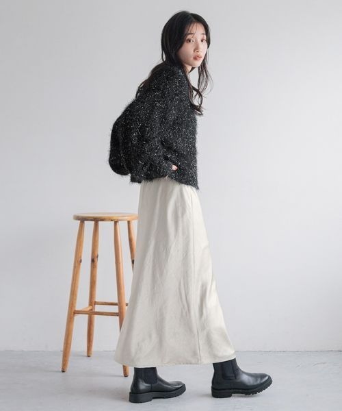 LOWRYS FARM（ローリーズファーム）の「ラメシャギーVカーディガン
