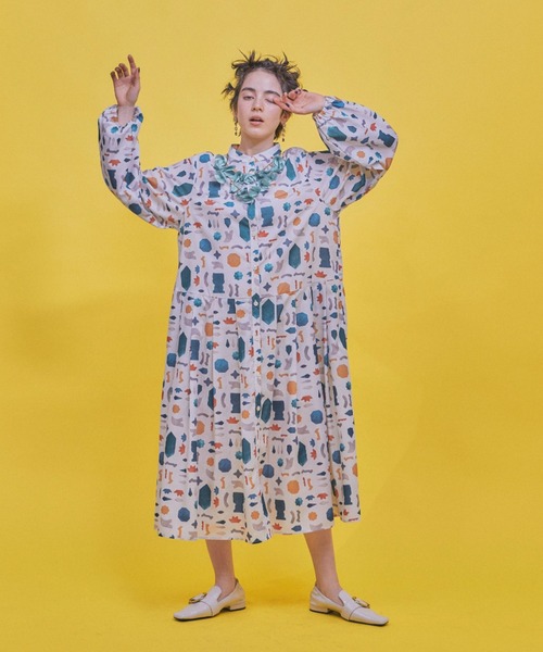 マルチパターンタックワンピース（ワンピース）｜manana suerte（マニャーナスエルテ）