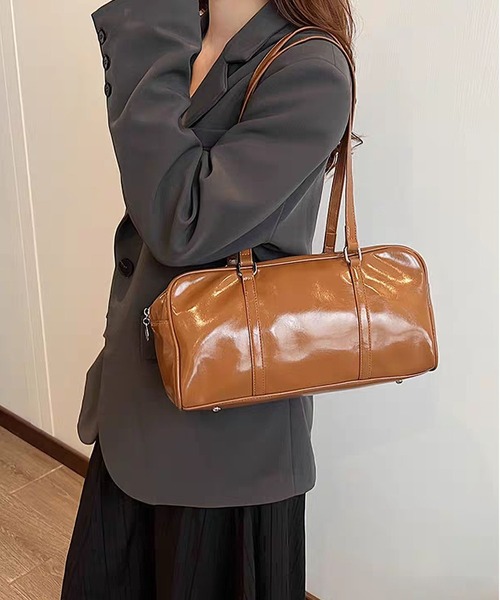 LA VORAGINE(ラ ヴォラジネ)の「外ポケットボストンバッグ(ボストンバッグ・レディース・ブラウン/モカ/ブラック/ワイン・FREE)」の21枚目の写真