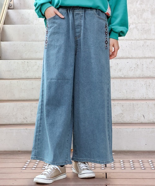 チチカカ(チチカカ)の「デニムバギーパンツ(その他パンツ・レディース・ブルー/ライトグレー・MEDIUM/LARGE)」の6枚目の写真
