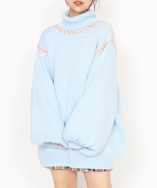 【セール】ハンドステッチタートルネックニット（ニット/セーター）｜PUNYUS（プニュズ）