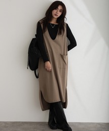 スウェット Vネック」に該当するレディースのつなぎ/オールインワン