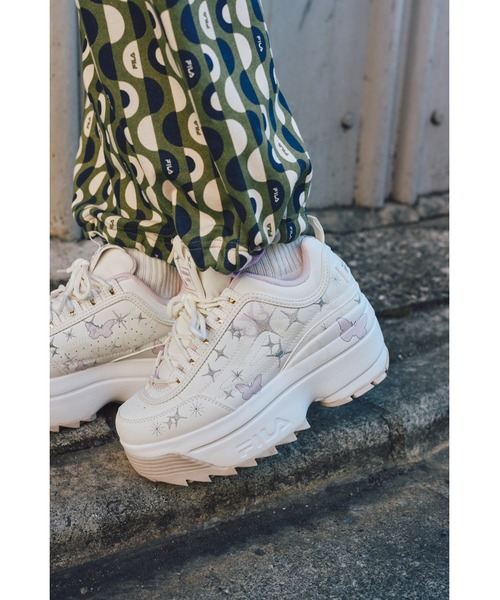 セール】DISRUPTOR II WEDGE PINK BLOSSOM（スニーカー）｜FILA